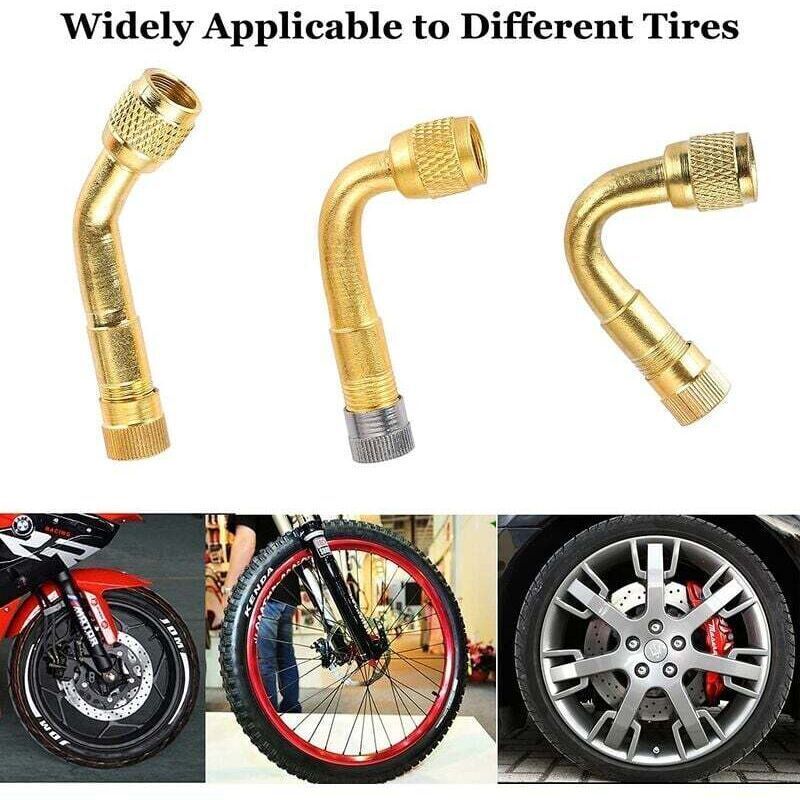 6 Pcs Tire Valve Extension, 45 Degree, 90 Degree, 135 Degree Tire Valve Extension Adapter Connector Elbow Extender, Angled Inflator Nozzle for Car - Image 3