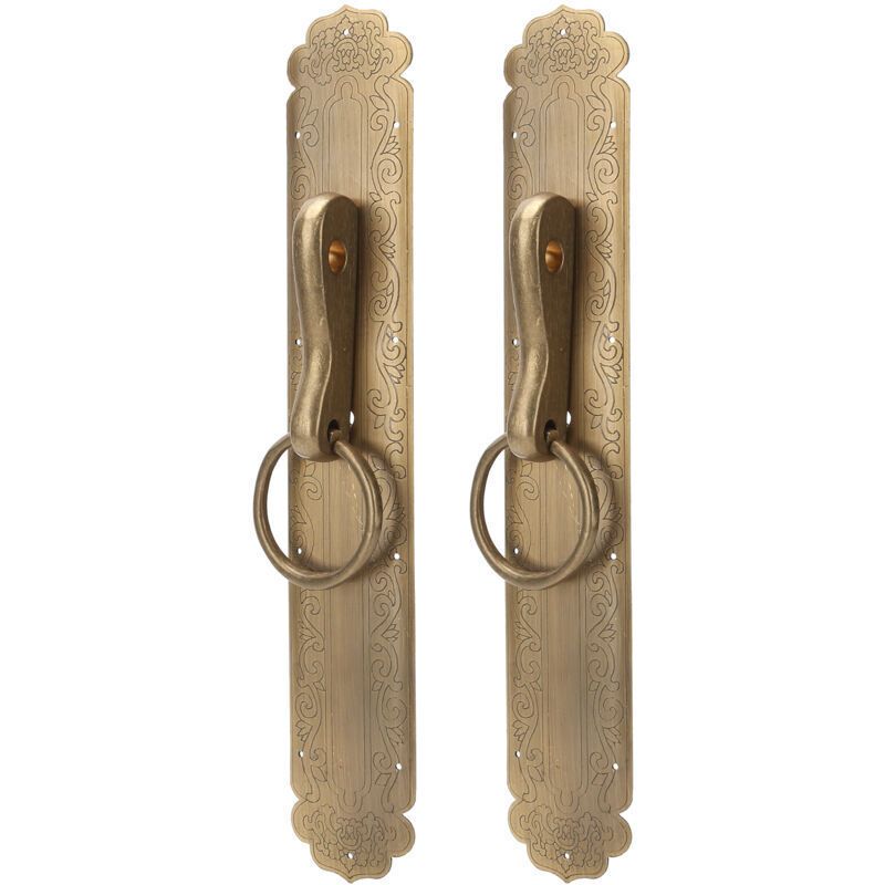 Chinese Style Door Ring Brass Handle Antique Door Handle Furniture Hardware - Image 1