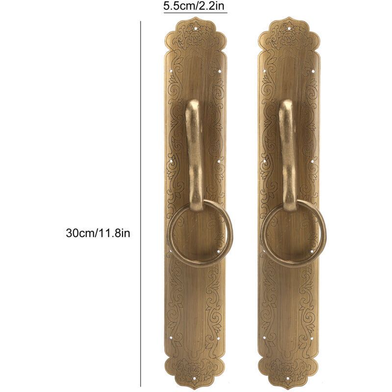 Chinese Style Door Ring Brass Handle Antique Door Handle Furniture Hardware - Image 4