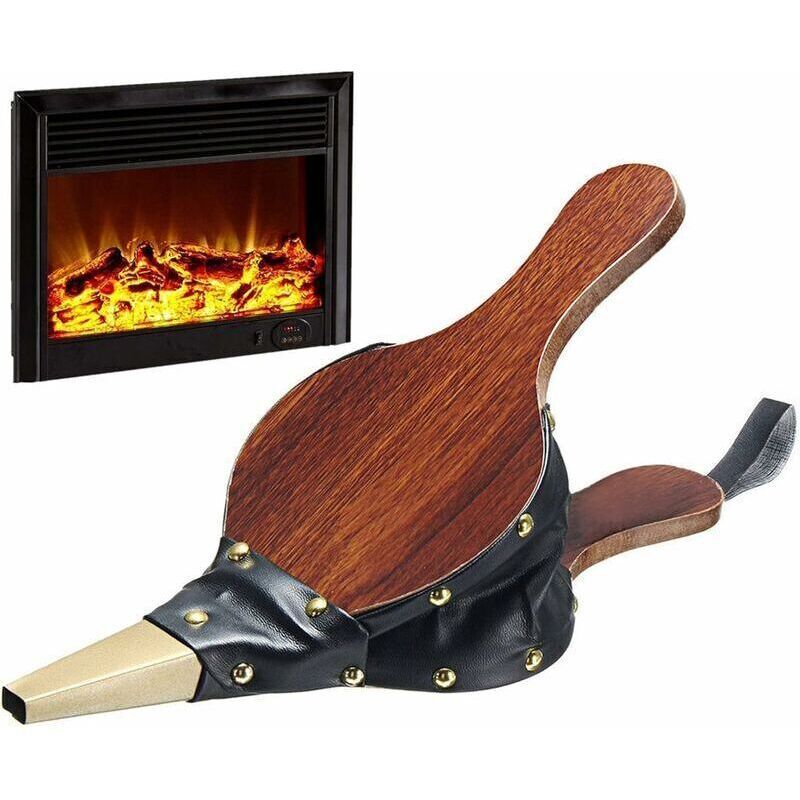 Fireplace Bellows and Blower Bellows for Fireplace Vintage Wood Blower Indoor Fireplace Bellows Wood Fire Blower Wood Bellows Blower, 30.5 x 12.5 cm - Image 1