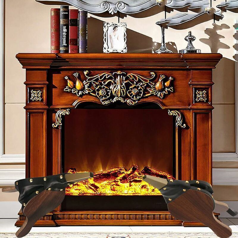 Fireplace Bellows and Blower Bellows for Fireplace Vintage Wood Blower Indoor Fireplace Bellows Wood Fire Blower Wood Bellows Blower, 30.5 x 12.5 cm - Image 4