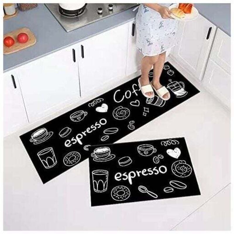 2 Pcs Non-Slip Kitchen Mats, Absorbs Water and Oil, Dust Resistant, 40 x 60, 40 x 120 cm - Image 1