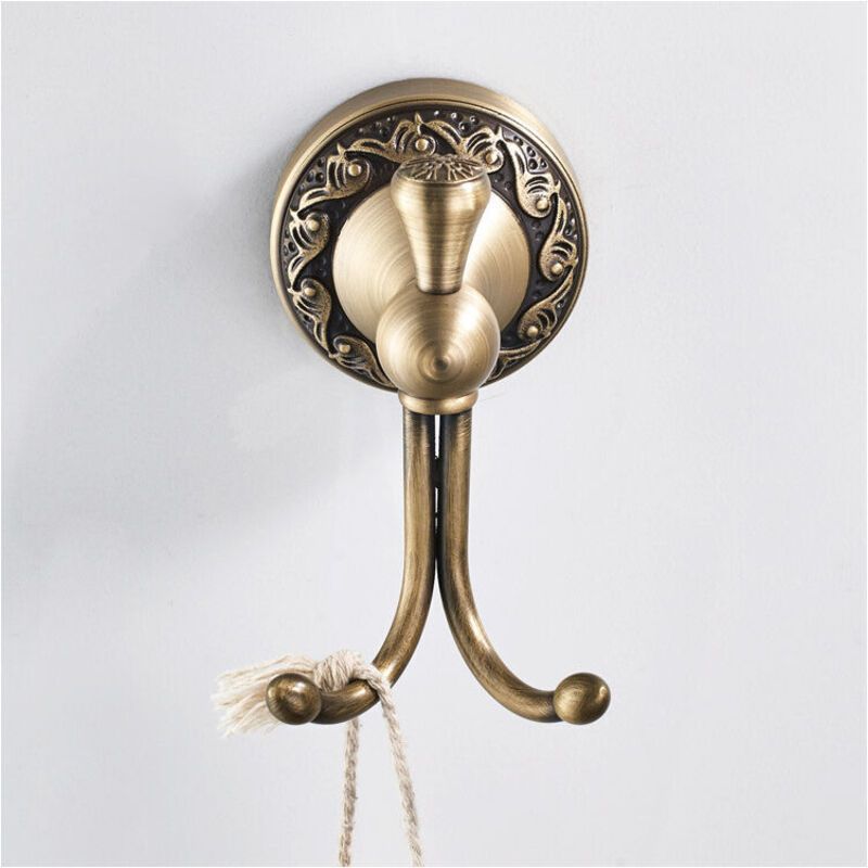 Bathroom Hardware Pendant European Base Wall Hook Brass Retro - Image 2