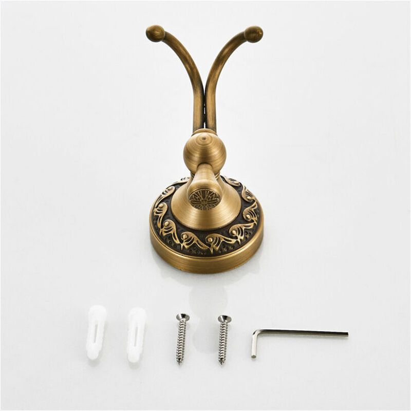 Bathroom Hardware Pendant European Base Wall Hook Brass Retro - Image 4