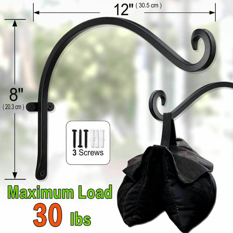 2 Pack Iron Hanging Plant Holder, Simple Wall Plant Hanger - Image 3