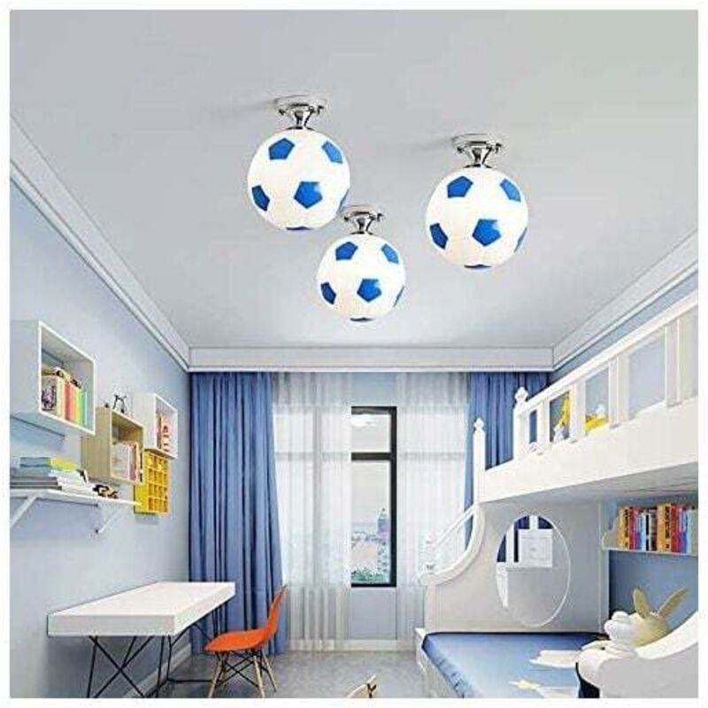 Football Ceiling Light, Children Room Chandelier, Indoor Lighting, Creative Personality Chandelier, Warm Lighting for Living Room, Dining Room, 20 cm - Image 3