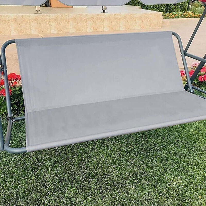 1 Pcs Grey, Swing Chair Seat Cover, Garden Swing Canvas, Waterproof Swing Seat Cover, Windproof Cover, Replacement for Outdoor Chair, 138 x 50 x 50 cm - Image 1