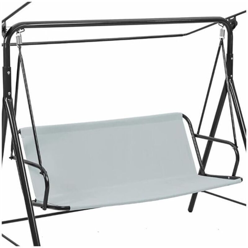 1 Pcs Grey, Swing Chair Seat Cover, Garden Swing Canvas, Waterproof Swing Seat Cover, Windproof Cover, Replacement for Outdoor Chair, 138 x 50 x 50 cm - Image 3