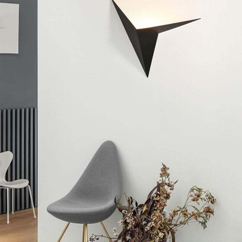 3W LED Indoor Wall Light, Creative Triangle Shape, Black Wall Lamp, 3000K Warm White, Modern Metal Wall Light for Bedroom, Living Room, Staircase - Image 2