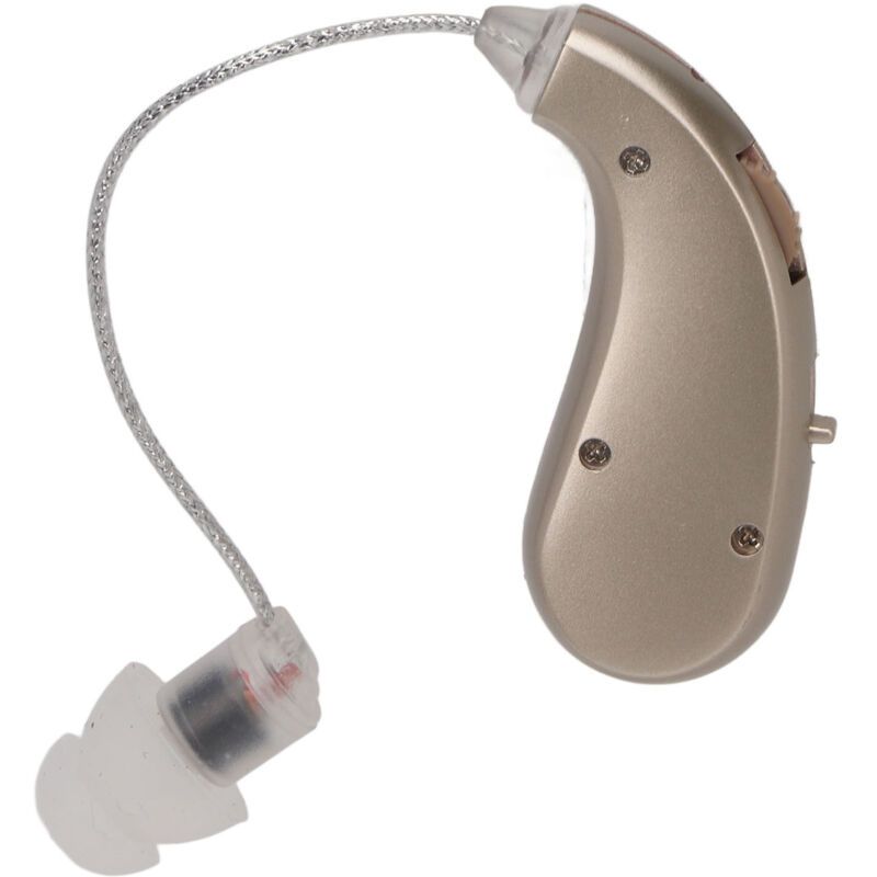 2 Pcs Digital Sound Amplifier, Rechargeable Hearing Aid with Noise Cancellation for Seniors and Adults with Hearing Loss, Silver, Dubuns - Image 2