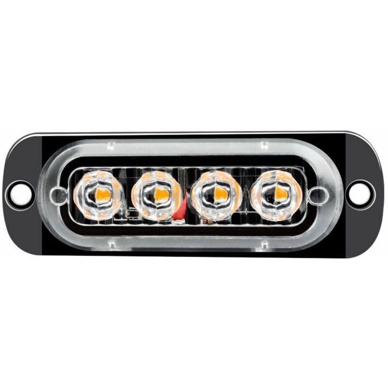 4 Pcs 4 LED Penetration Lights 12 24V Orange LED Rotating Beacon Flashing Lights Emergency Alarm Indicator Strobe Turn Signals Car Ipx-4 for Van - Image 4