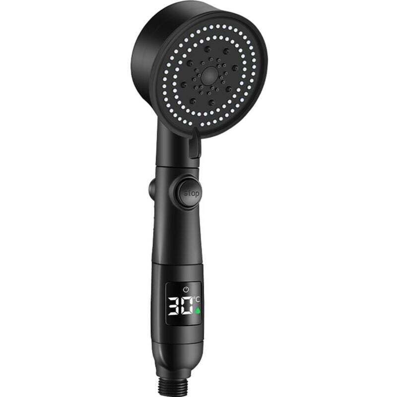 High Pressure Shower Head, Bathroom Shower Head with 5 Adjustable Modes, Anti-Limescale Massaging Shower Head with Water Stop - Image 2