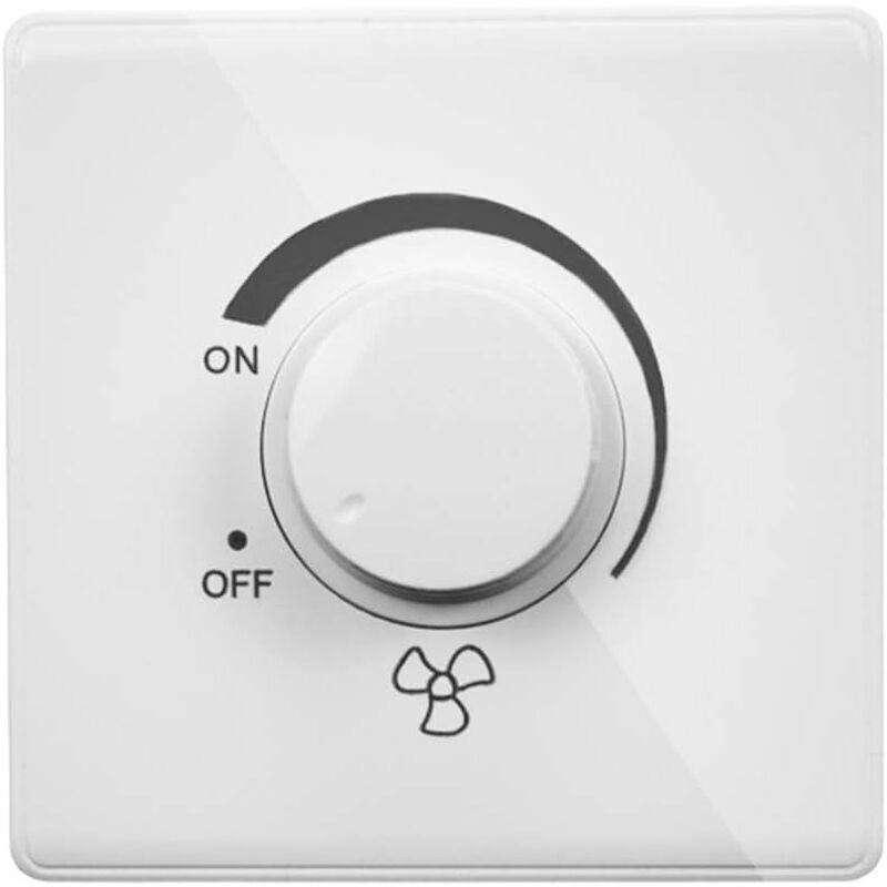 86 Type Ceiling Fan Adjustable Speed Controller Wall Switch 220V 10A White Ceiling Fan Speed Control Switch - Image 1