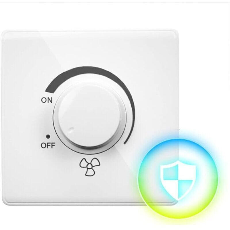 86 Type Ceiling Fan Adjustable Speed Controller Wall Switch 220V 10A White Ceiling Fan Speed Control Switch - Image 2