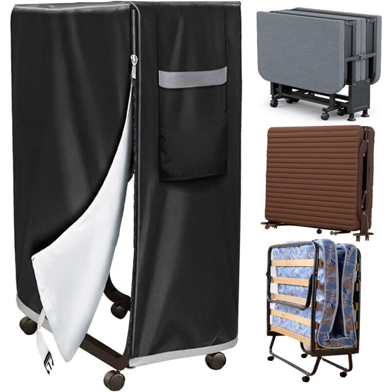 Adjustable, Waterproof, Dustproof Storage Cover for Folding Bed, Multi-Functional Indoor Outdoor Protective Cover, 99 x 38 x 114 cm - Image 1