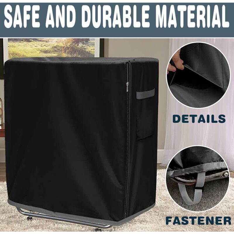 Adjustable, Waterproof, Dustproof Storage Cover for Folding Bed, Multi-Functional Indoor Outdoor Protective Cover, 99 x 38 x 114 cm - Image 2