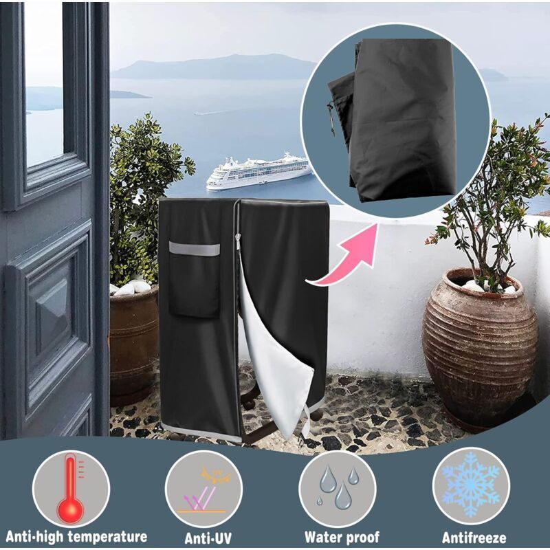 Adjustable, Waterproof, Dustproof Storage Cover for Folding Bed, Multi-Functional Indoor Outdoor Protective Cover, 99 x 38 x 114 cm - Image 3