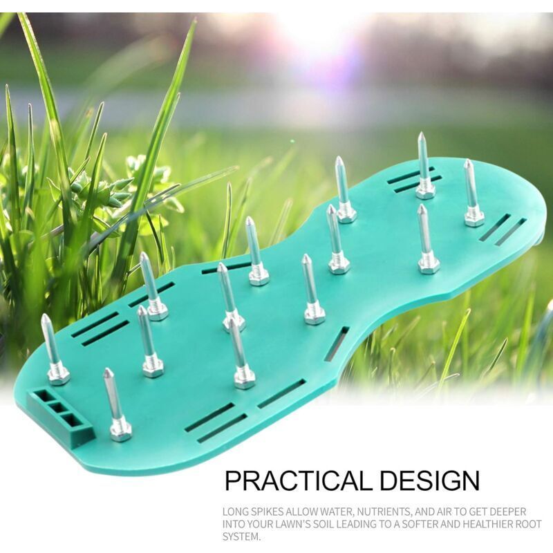 Manual Scarifier, 2X Leveling Nail Shoes with Soles and Spikes, Adjustable Lawn Shoes for Lawn Aerator, Flooring Work and Lawn Aerator, 25 mm - Image 2