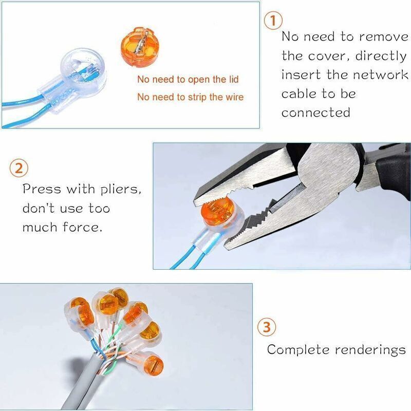 300 Pcs Waterproof Connectors, Resin-Filled Cable Connection Clips for Robotic Garden and Outdoor Lawnmowers - Image 3