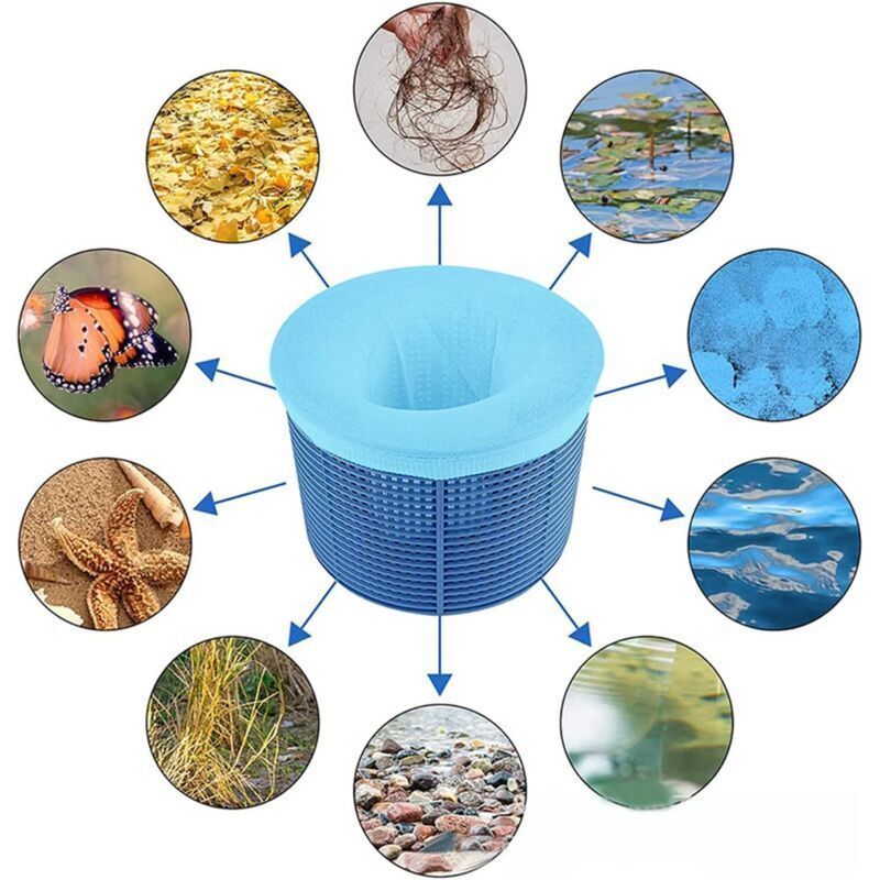20 Pcs Pool Skimmer Socks, Pool Filter Socks, Reusable and Super Elastic Skimmer Socks for Skimmer Basket, Pump, Swimming Pool, SPA - Image 2