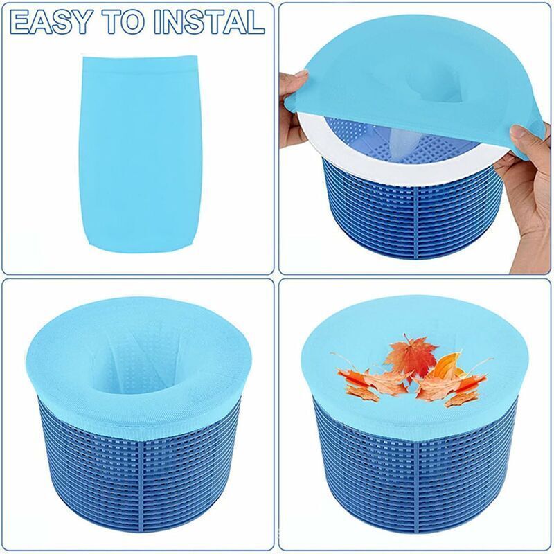 20 Pcs Pool Skimmer Socks, Pool Filter Socks, Reusable and Super Elastic Skimmer Socks for Skimmer Basket, Pump, Swimming Pool, SPA - Image 3