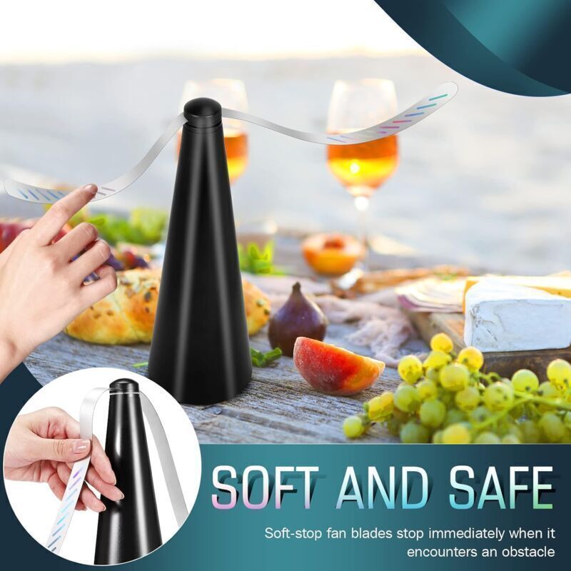 2 Pcs Anti-Mosquito Fan, Insect Repellent Blades, Mosquito Repellent Fan to Keep Flies and Insects Away from Food, for Home Dining - Image 2