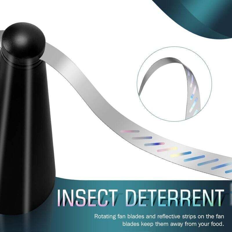 2 Pcs Anti-Mosquito Fan, Insect Repellent Blades, Mosquito Repellent Fan to Keep Flies and Insects Away from Food, for Home Dining - Image 3
