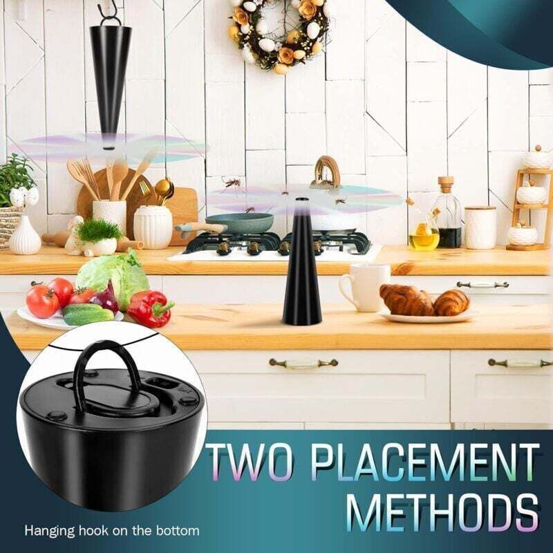 2 Pcs Anti-Mosquito Fan, Insect Repellent Blades, Mosquito Repellent Fan to Keep Flies and Insects Away from Food, for Home Dining - Image 4
