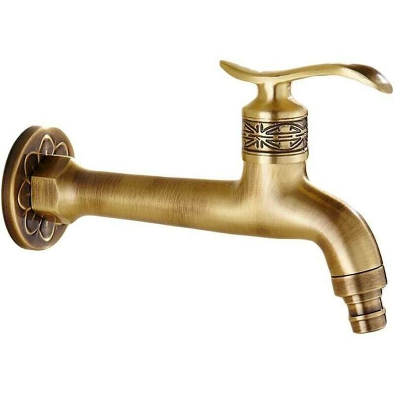 Antique Brass Tap with Lever Handle, Antique Brass Finish, G1 2 - Image 1