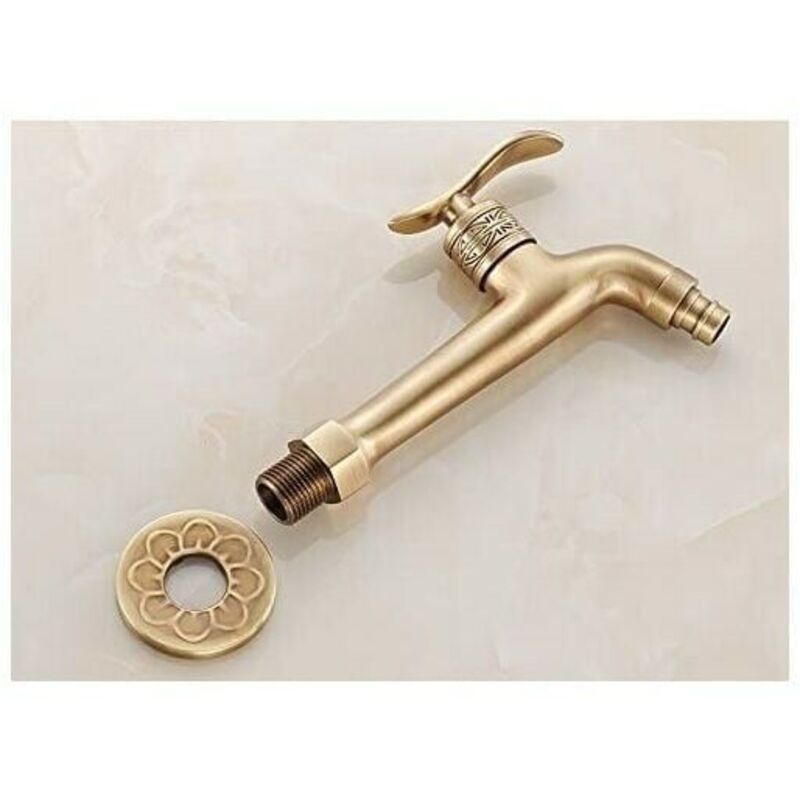 Antique Brass Tap with Lever Handle, Antique Brass Finish, G1 2 - Image 3