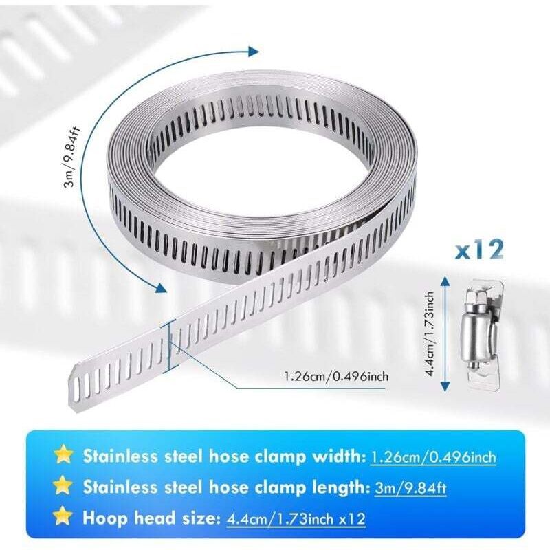 Hose Clamps, 304 Stainless Steel Hose Clamps, Adjustable Hose Clamps, Stainless Steel Hose Clamps - Image 2