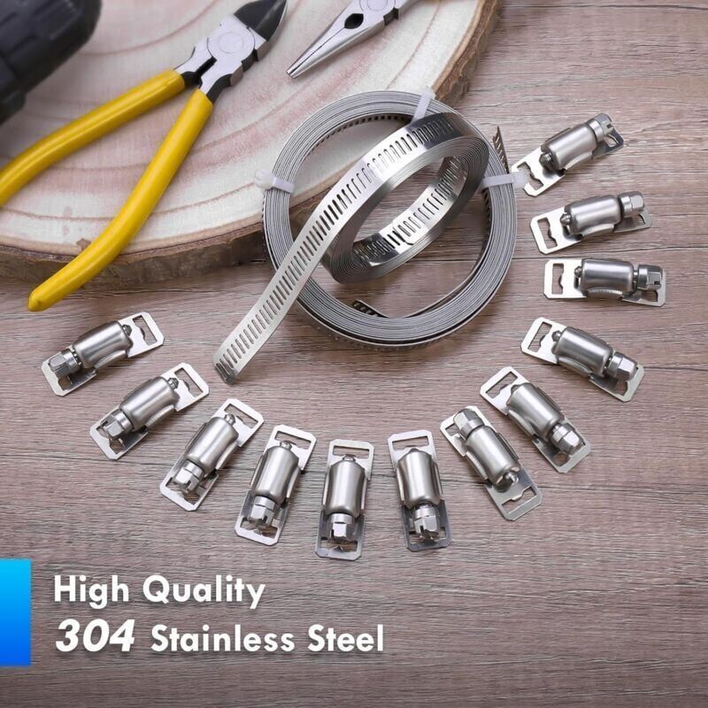 Hose Clamps, 304 Stainless Steel Hose Clamps, Adjustable Hose Clamps, Stainless Steel Hose Clamps - Image 3