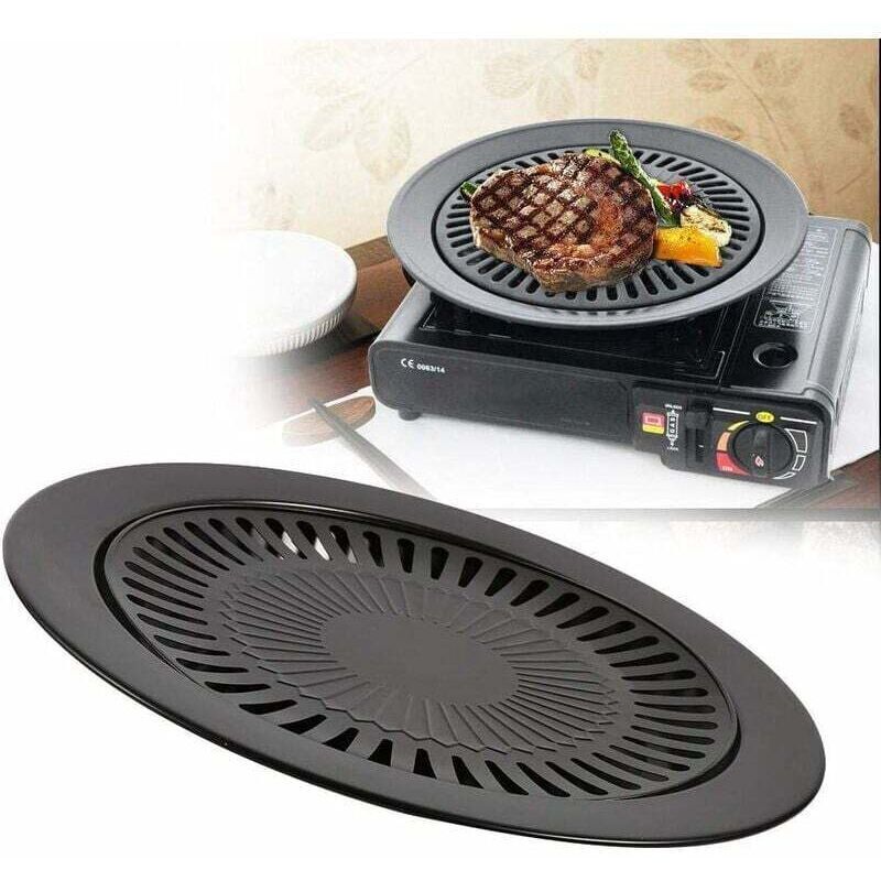 Korean BBQ Stove, Stainless Steel Rotisserie, Round Grill Set for Outdoor and Indoor Camping - Image 1