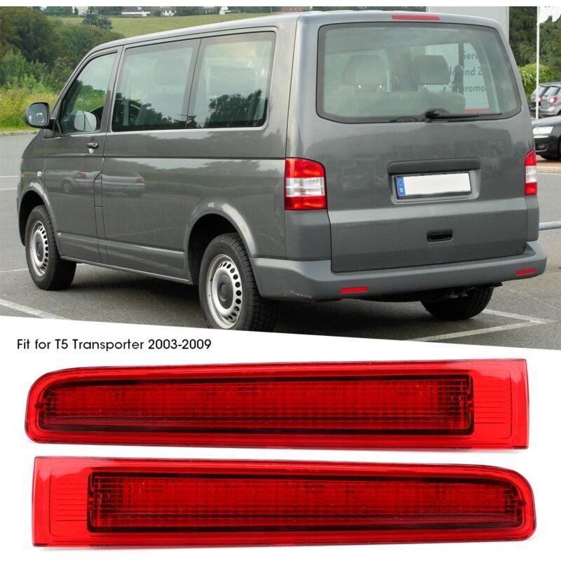 1 Pair LED Rear Brake Lights Compatible with T5 Transporter 2003-2009 7E0 945 097 Red - Image 4