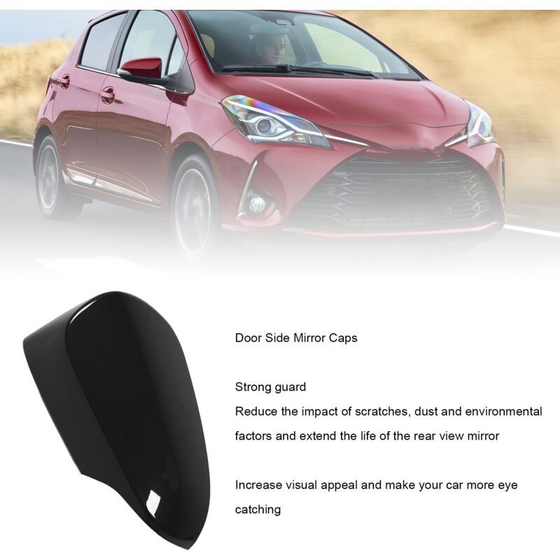 Black Side Mirror Cover, Shockproof and Scratch-Resistant for Vehicle, Left Side, 87945 0D909 - Image 4