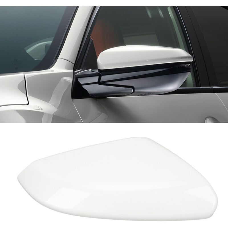 Mirror Cover with Reinforced Anti-Collision Protection and Weatherproof Compatible with Honda Civic 2016-2021 White Right 76201 TBA A11 - Image 1