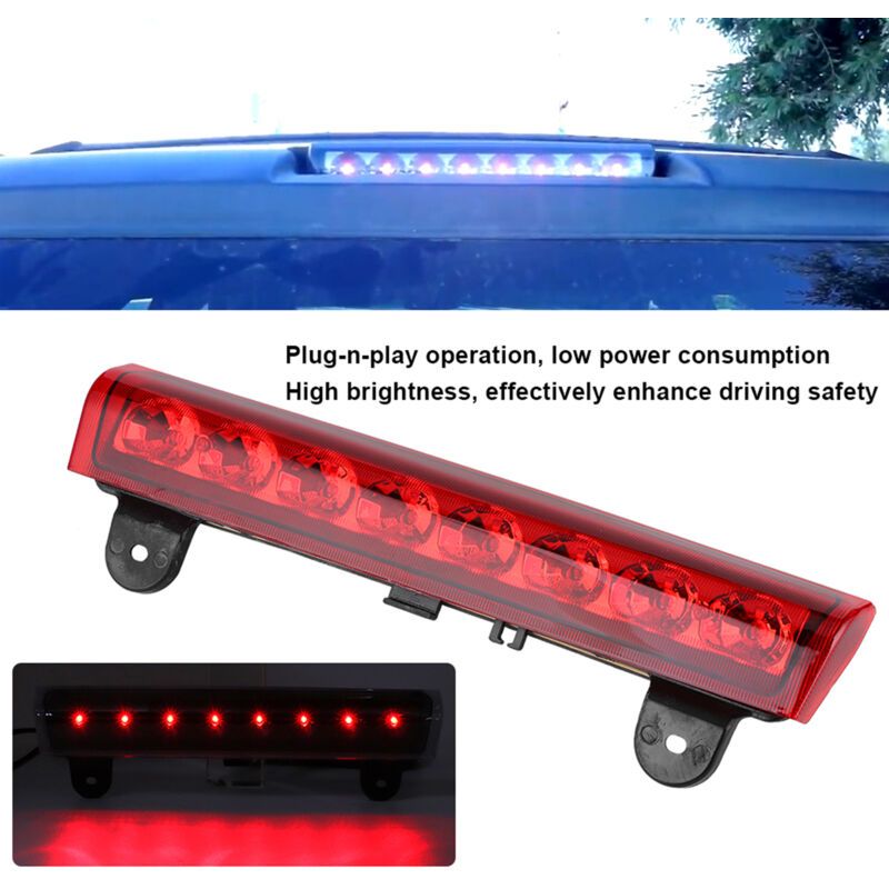 LED Third Brake Light 15170955 Compatible with Chevrolet Tahoe 2000-2006, Red - Image 3