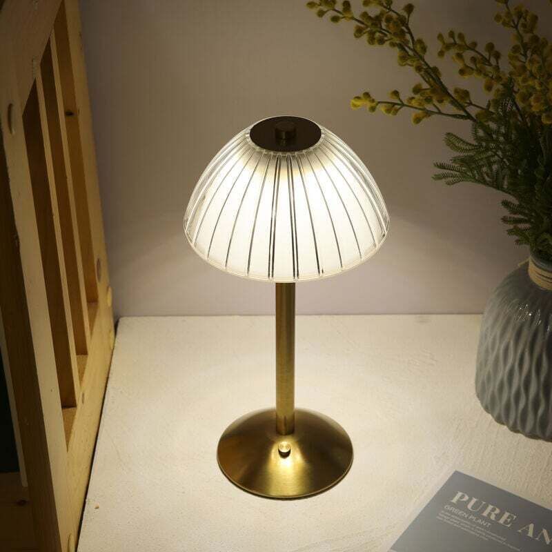 USB Rechargeable Table Lamp, LED Bedside Lamp, Reading Lamp, with Touch Control for Adjustable Brightness, 3 Light Colors - Image 1