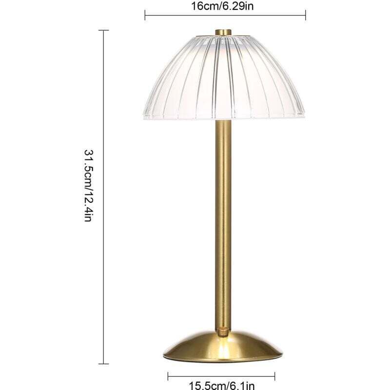 USB Rechargeable Table Lamp, LED Bedside Lamp, Reading Lamp, with Touch Control for Adjustable Brightness, 3 Light Colors - Image 2