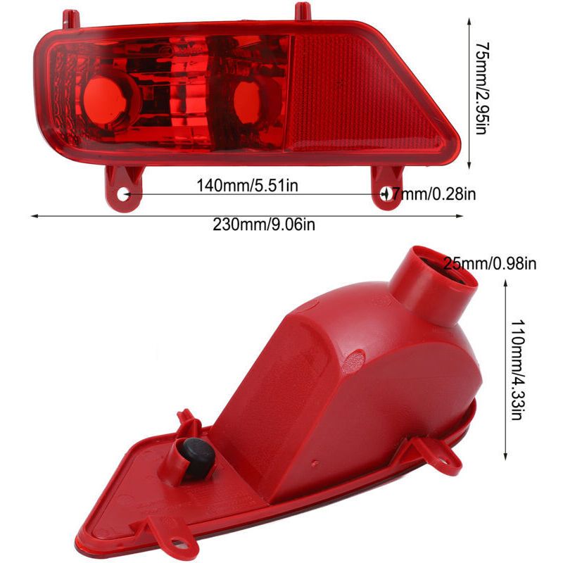 Car Rear Fog Light, Replacement Car Accessories Compatible with Peugeot 3008 5008 2009-2016, Left - Image 2