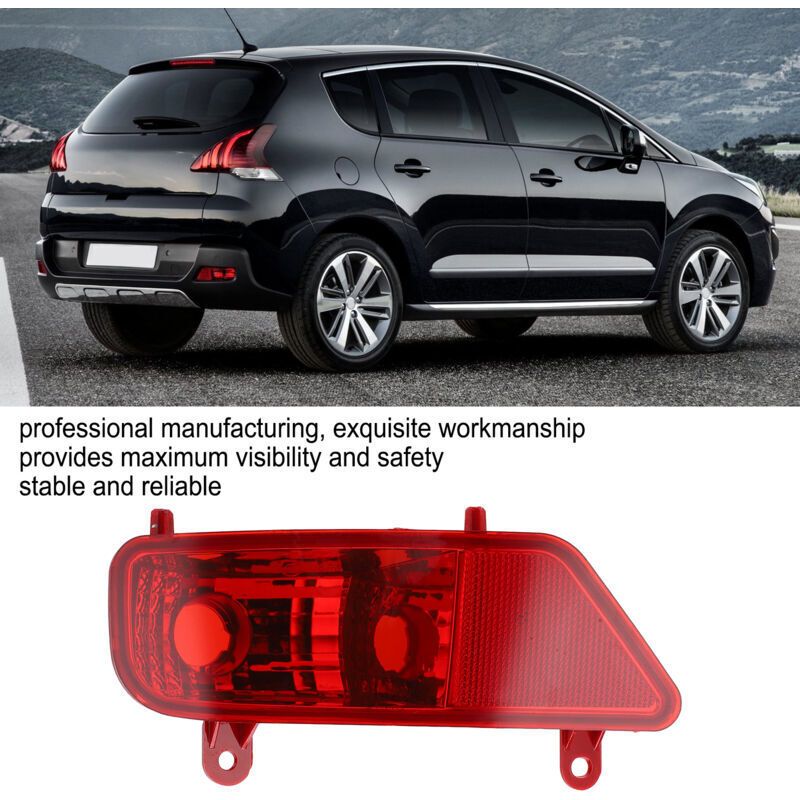 Car Rear Fog Light, Replacement Car Accessories Compatible with Peugeot 3008 5008 2009-2016, Left - Image 3