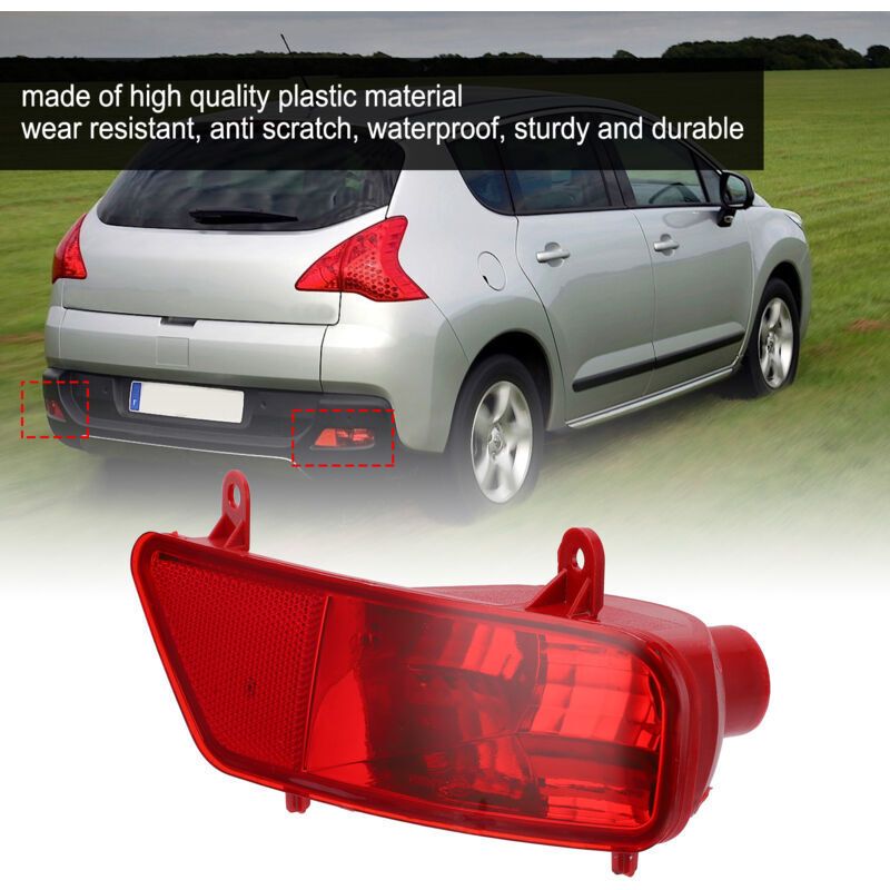 Car Rear Fog Light, Replacement Car Accessories Compatible with Peugeot 3008 5008 2009-2016, Left - Image 4