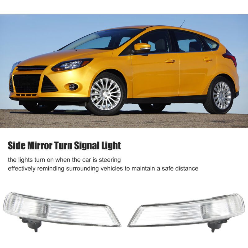 2 Pcs Exterior Mirror Turn Signal Light Replacement Compatible with Ford Focus 2012-2018 - Image 4