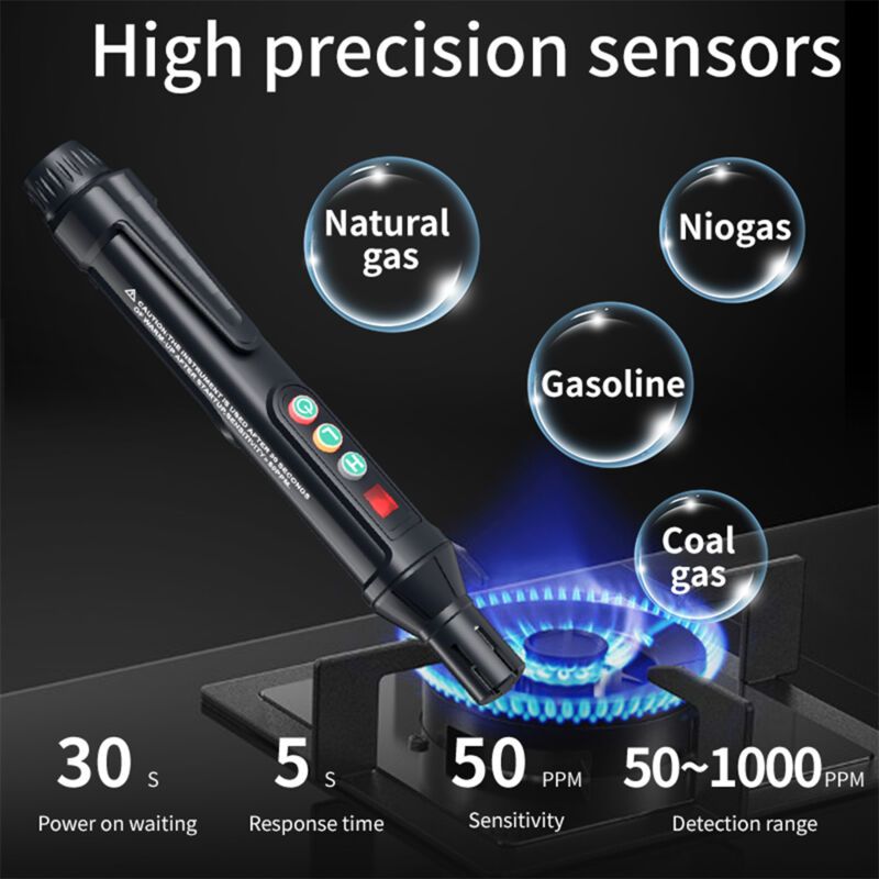 FY8830 Portable Gas Leak Detector, Natural Gas Detector, Combustible Gases, Audible and Visual Alarm, Gas Detector Tool - Image 4