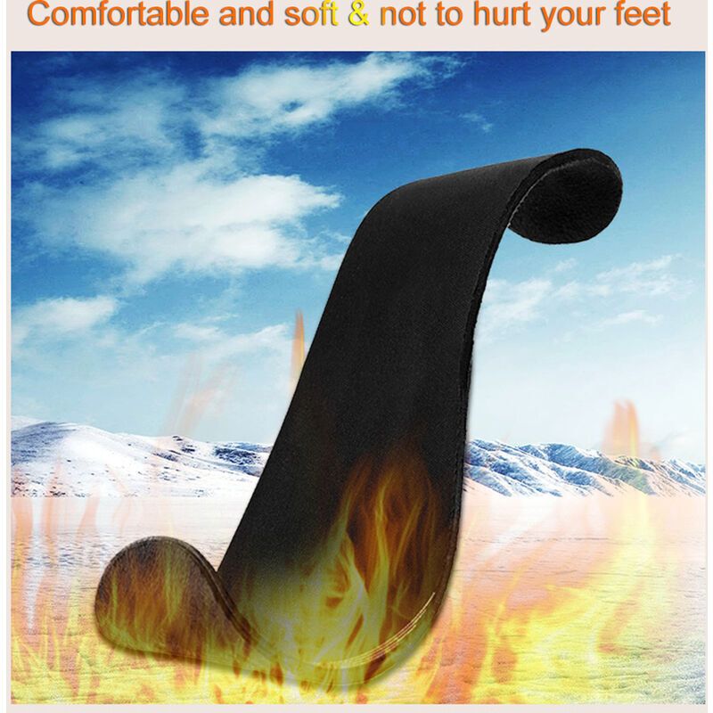 Rubberskin Heated Insole, Thermal Insole, USB Electric Heated Insole Foot Warmer Winter Foot Warmer for Skiing, Sleeping, Camping, Hiking 41-46 - Image 1