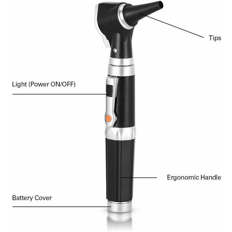 Mini Ear Otoscope, Magnification Diagnostic Inspection Ear Scope with LED Direct Illumination Ear Healthy Tool for Doctors Nurse Children - Image 2