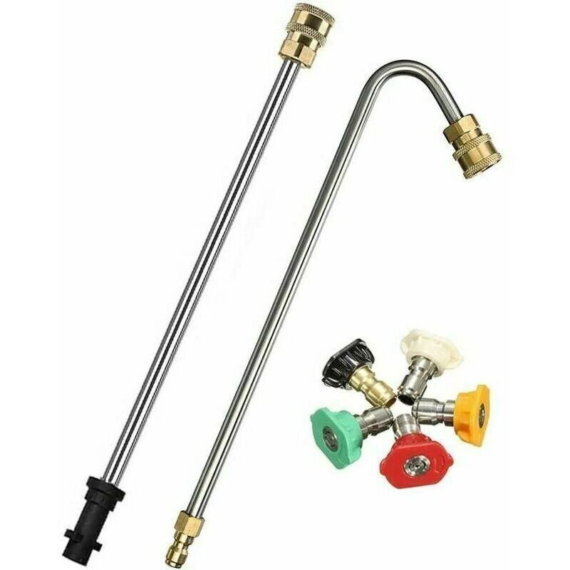 Angled Spray Lance, Underbody Wash Lance Compatible with Karcher K2 K3 K4 K5 K6 K7 Pressure Washer, Gutter Cleaning Kit - Image 1