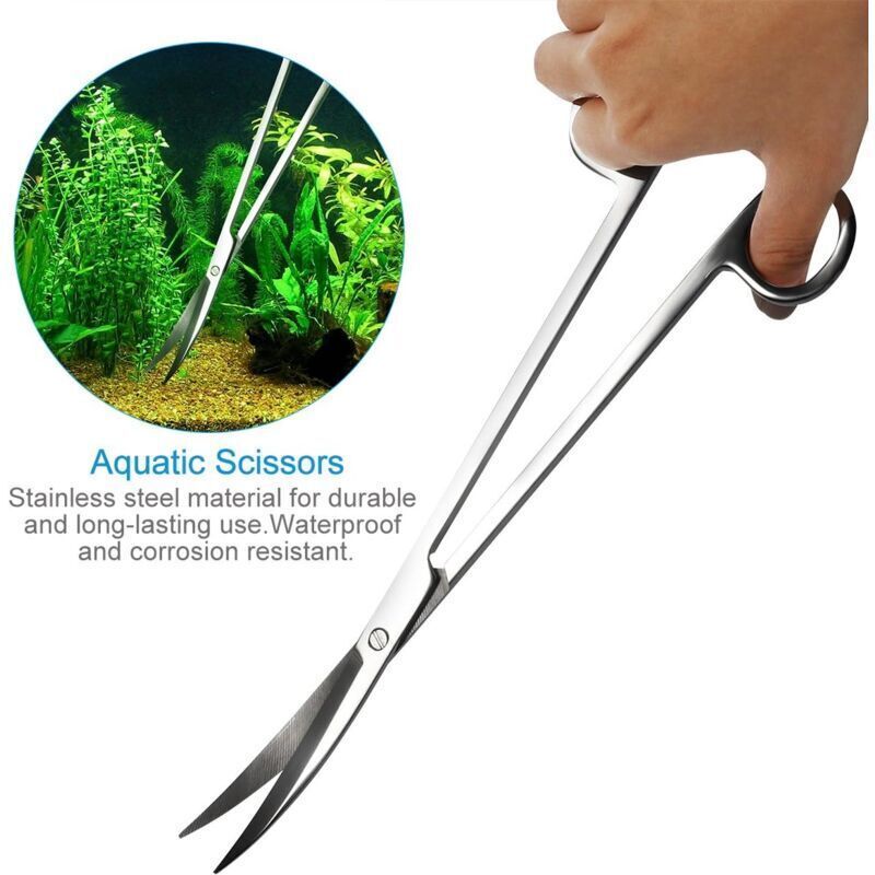 Aquarium Aquascaping Kit 5 in 1 Stainless Steel Aquarium Tank Aquatic Plant Tools Sets Tweezers Scissors Spatula - Image 2