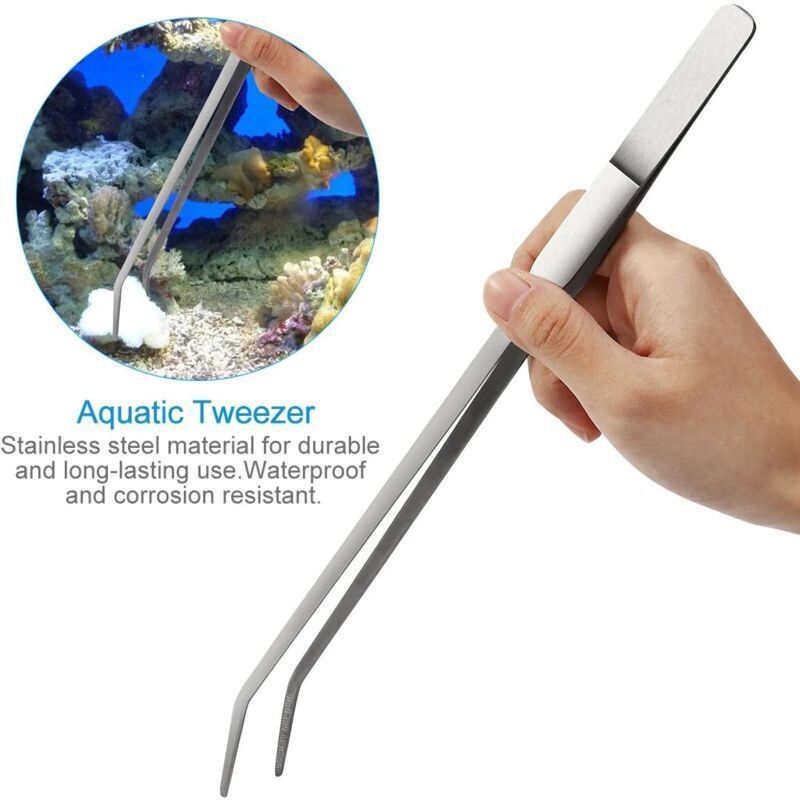 Aquarium Aquascaping Kit 5 in 1 Stainless Steel Aquarium Tank Aquatic Plant Tools Sets Tweezers Scissors Spatula - Image 3