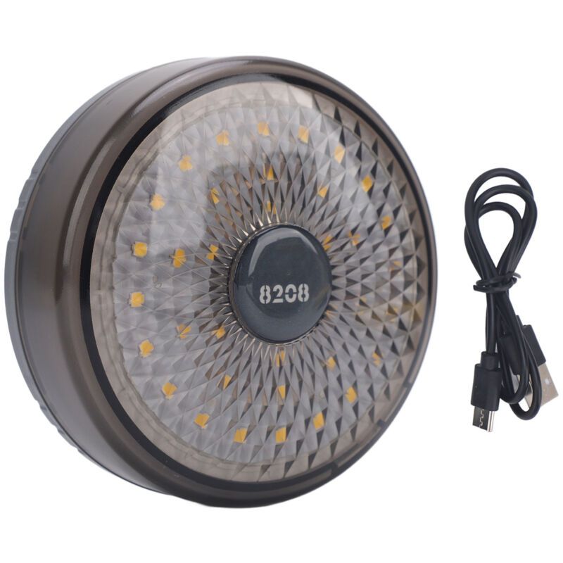 Outdoor Camping String Lights, Rechargeable, USB Charging, IPX4 Waterproof Protection for Tent, Gray - Image 1